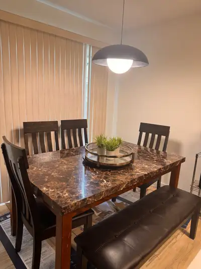 Dinning table and chairs, View more