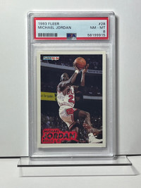 1993 Fleer #28 Michael Jordan Graded PSA 8 NM-MT ~ Chicago Bulls