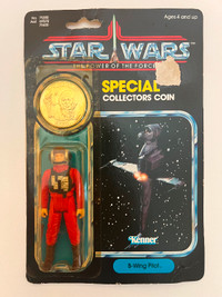 VTG Star Wars PotF B-Wing Pilot Figure w/Collectors Coin MOC