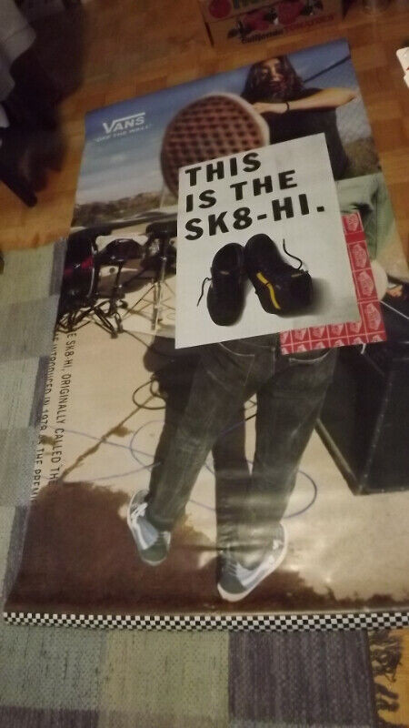 VANS SKATEBOARDING 5FT TALL SK8 HI  DOUBLESIDED VINYL BANNER in Arts & Collectibles in City of Toronto - Image 2