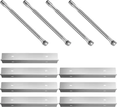 7-Pack Stainless Steel Heat Plates & 4-Pack Grill Burners for Na, View more