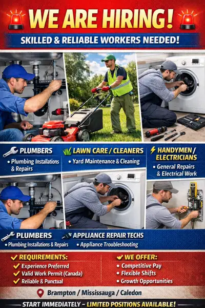 We are launching a home services platform in Brampton & Mississauga. We send you customers directly....