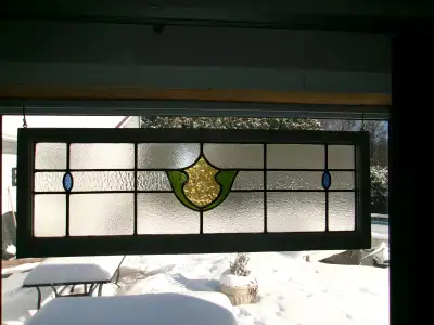 antique stained glass window, View more