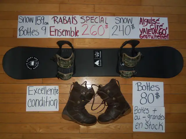 Plusieurs ensembles de snowboard planche a neige snow in Snowboard in Drummondville - Image 5