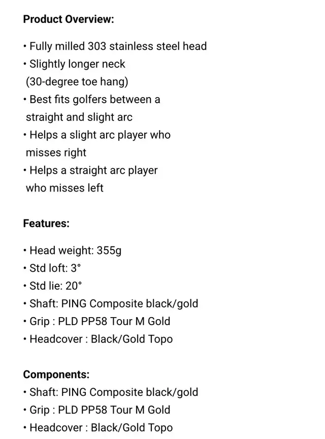 Ping PLD Milled SE Anser 30 Limited Putter in Golf in Markham / York Region - Image 10