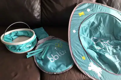 bbLuv Pop-Up Beach Pool, Foldable Bucket, Carry-Bag, Pegs, View more