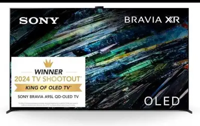 Experience stunning visuals with the Sony 77" A95L BRAVIA XR QD-OLED 4K HDR Google TV, boasting a vi...
