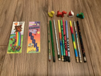 Pencils, pencil toppers and book marks