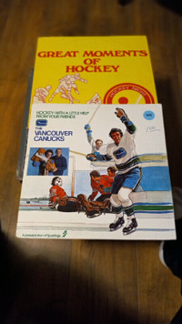 Vintage Vinyl Records Hockey Night In Canada,Canucks Lot of 2