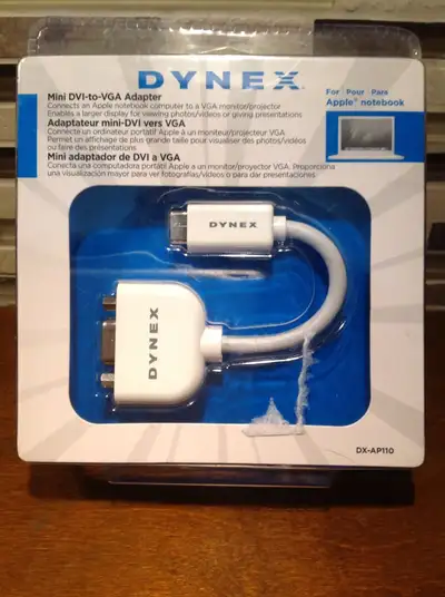 Dynex™ Mini DVI-to-VGA Adapter converter for Apple notebook, View more
