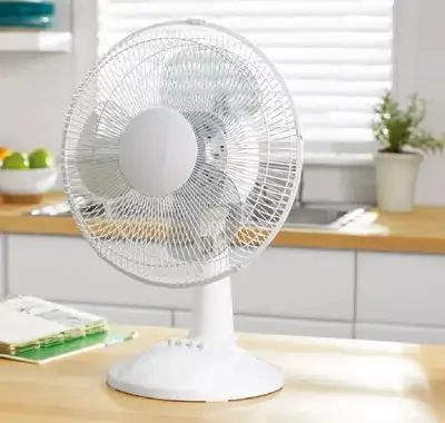 New in Box MAINSTAYS Oscillating Table Fan, White, View more