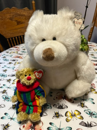 Gund Large Bear and TY beanie baby bear Piccadilly