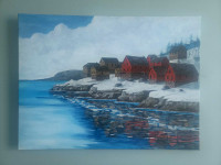 Newfoundland art local art shoreline coastal scene