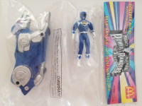 ~1995~McDonald's~Power Rangers~Blue Ranger with Wolf Ninjazord~