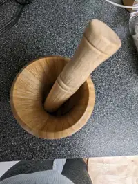 New pestle and mortar bamboo