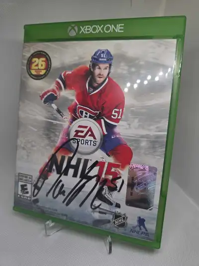 NHL 15 SIGNED Xbox One CIB Complete Tested WITH PROMO COVER ART David Desharnais Very good condition...