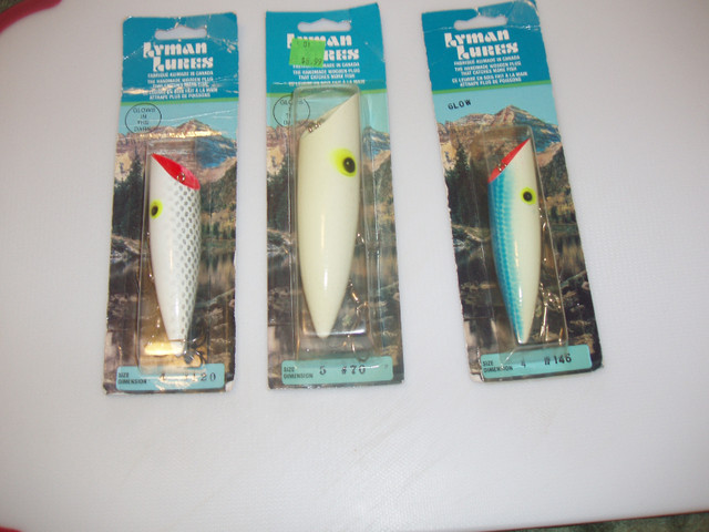 NEW LYMAN LURES 4" & 5" ORIGINAL PAINTED EYE GLOW in Fishing, Camping & Outdoors in Owen Sound