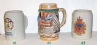Lot of 3 Collectable Beer Steins
