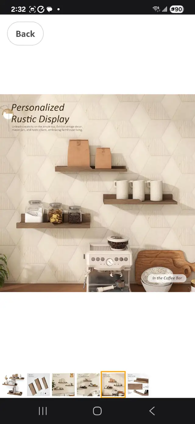 Brand new set of 3 Farmhouse Floating Shelves in Bookcases & Shelving Units in City of Toronto - Image 4