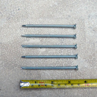 Flat Head Self Drilling Drywall screws #10 x 3.5" Zinc Plated