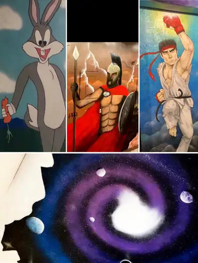 Hey there! I’m a self taught spray painter; I’ll spray anything that paint will stick to! Message me...