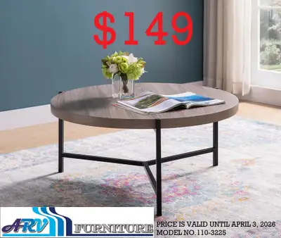 COFFEE TABLE BLACK STEEL FRAME ARV FURNITURE  MISSISSAUGA, View more