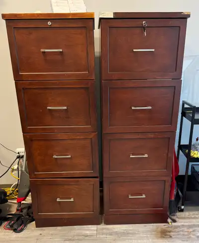 Large filing cabinets for office use comes with key $150 each, View more