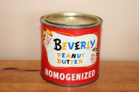 Vintage Beverly Brand Peanut Butter Tin