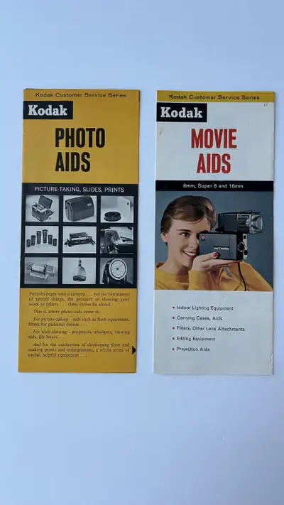 From the 1966! 59 years old! Original Kodak brochure on movie accessories. The other one is on photo...