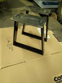 Custom built steel metal legs dining table coffee table