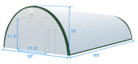 30x65x15 PVC Fabric Shelter