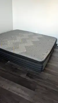 King size mattress with Bed frame