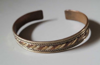 Vintage Solid Copper Cuff Bangle Bracelet 