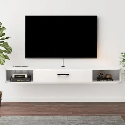 ✨ Bixiaomei Floating TV Unit | 55" Wall-Mounted Media Console, View more