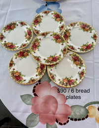 6 bread plates Original Royal Albert Old Country Roses