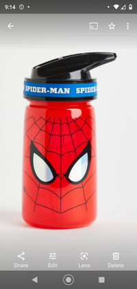 Brand New Toddler Spider Man Water Bottle