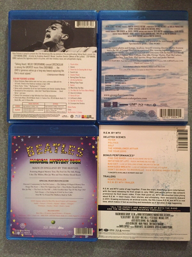 Music blu-rays The Beatles George Harrison R.E.M. Talking Heads in CDs, DVDs & Blu-ray in Calgary - Image 2