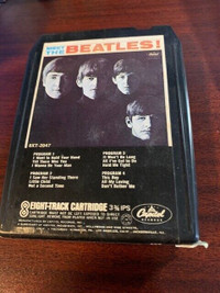 The Beatles ‎– Meet The Beatles! 8XT 2047, 8-Track Cartridge,Blk