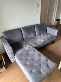 Sectional Velvet Sofa