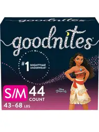 New Goodnites diapers - various sizes