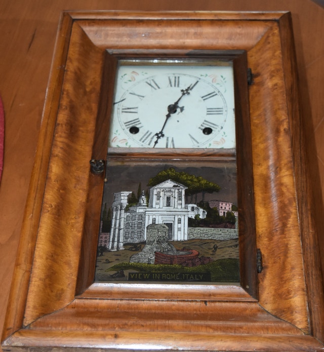 ANTIQUE OGEE SHELF CLOCK BREWSTER AND INGRAHAM BRASS CLOCKS Arts