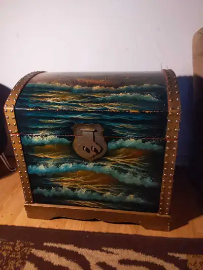 hand painted treasure chest, View more