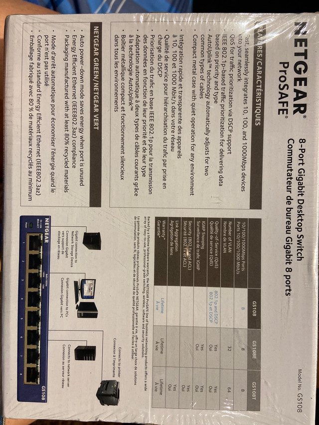 New- Netgear ProSafe 8 PortHigabit Desktop Switch in Networking in Markham / York Region - Image 3