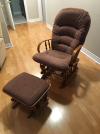 Glider chair and foot stool