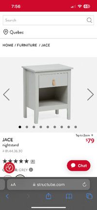 Structube JACE nightstands in grey (BRAND NEW) Qty of 2