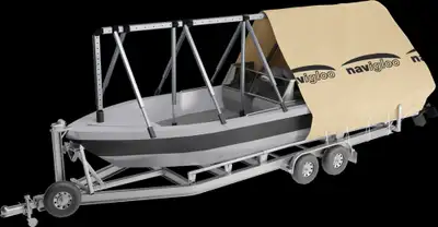 Used it for my 19.5 foot runabout for one winter. One of the plastic pieces was broken from the star...