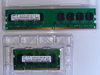 Laptop memory cards 1 GB each