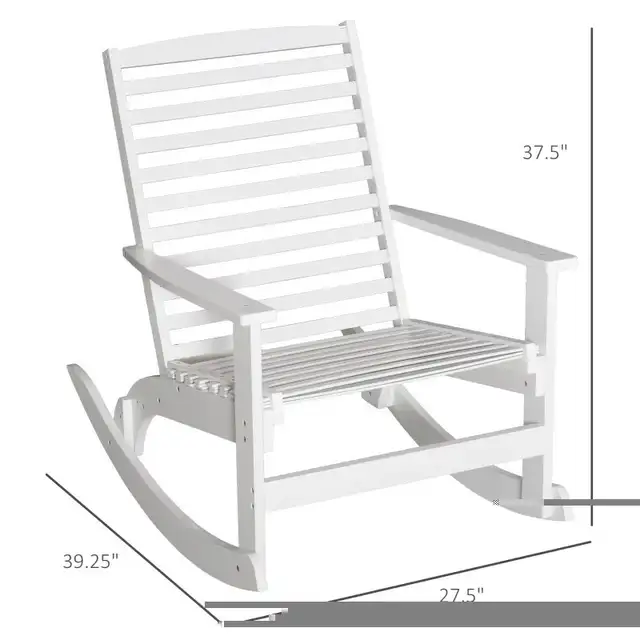 Patio Rocking Chair Non-slip Porch Rocker for Balcony Garden Ter in Patio & Garden Furniture in Markham / York Region - Image 4