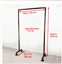 Womio Industrial Pipe Clothing Rack for sale