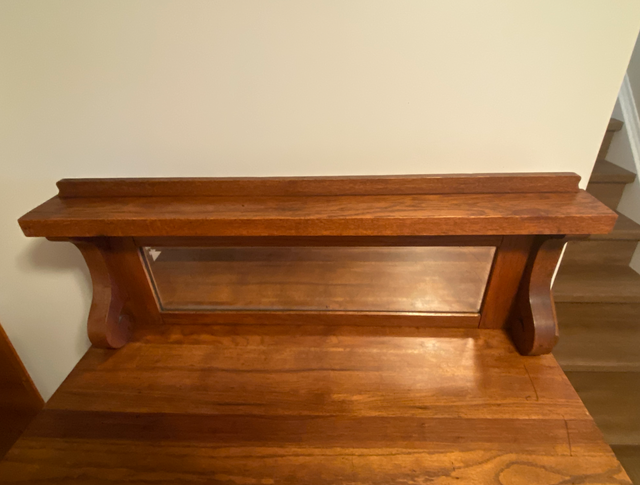 Antique Tiger Oak Buffet with Mirror in Hutches & Display Cabinets in Lethbridge - Image 4